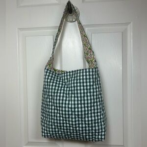 📍Locally Made 📍Green Gingham Quilted Shoulder Bag